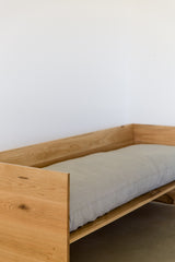 Drie Sitplek Boks Bank — Oak