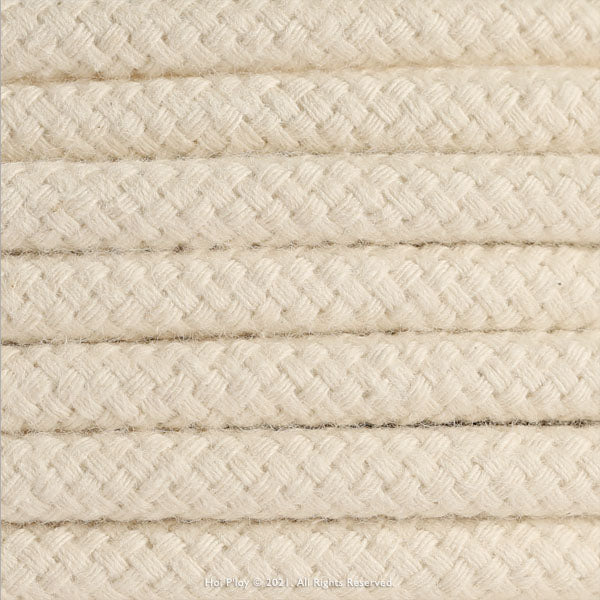 Solid Cream Fabric Cable 3 Core Natural Range 7mm